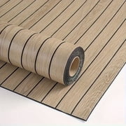 Cycleader Extra Thick 3D Vintage Wood Stripe Self-Adhesive Wallpaper Roll - Easy to Apply & Remove, Waterproof, Moisture-Resistant, Washable, Ideal for DIY Ceiling & Wall Projects