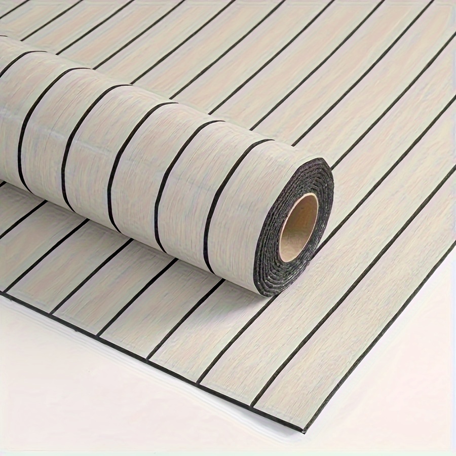 Cycleader Extra Thick 3D Vintage Wood Stripe Self-Adhesive Wallpaper Roll - Easy to Apply & Remove, Waterproof, Moisture-Resistant, Washable, Ideal for DIY Ceiling & Wall Projects