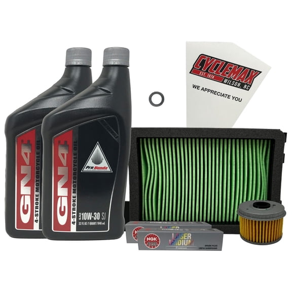 Cyclemax 10W-30 Tune-Up Kit fits 2015-2022 Honda CBR 300 CBR300R w/ Plugs