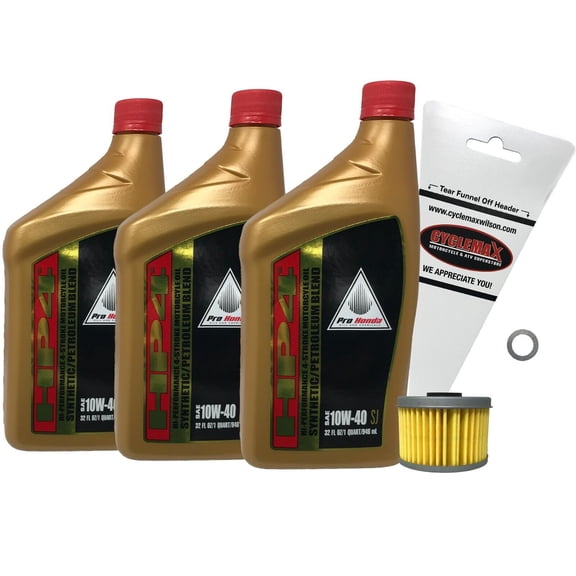 Cyclemax 1998-2000 Honda Fourtrax 300 TRX300 FW HP4 Semi Synth Oil Change Kit