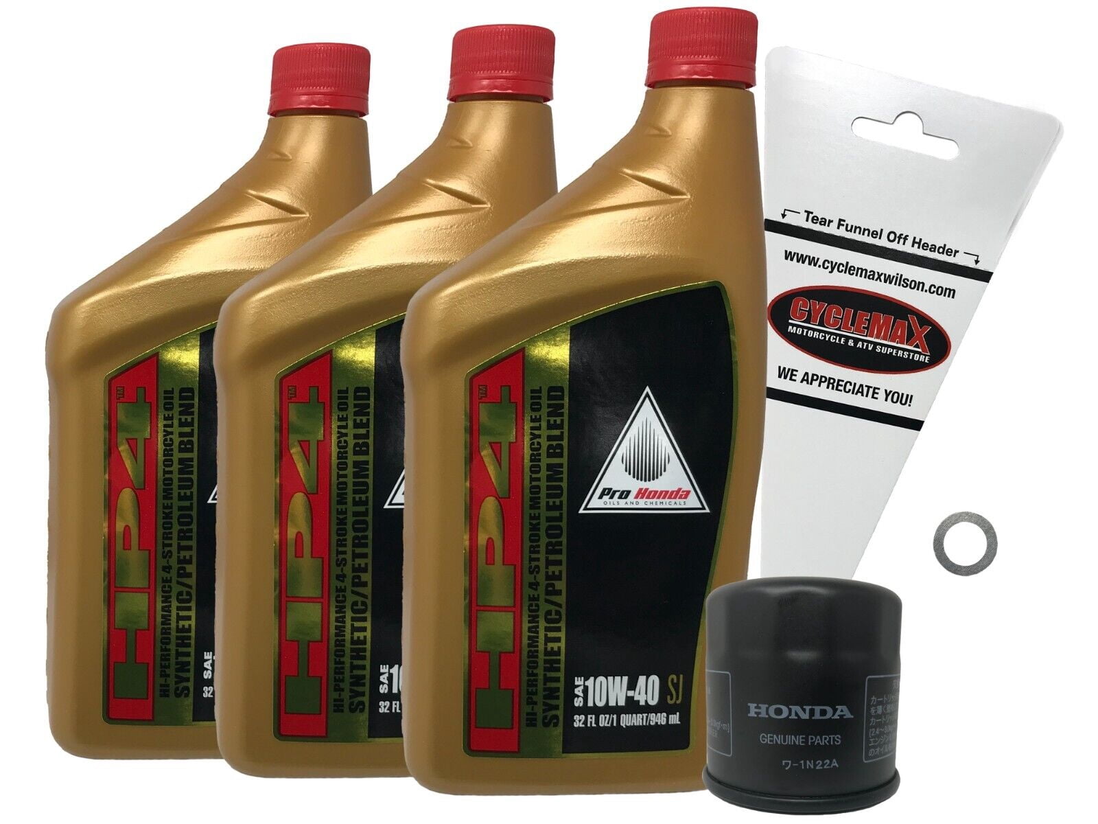Cyclemax 2017-2021 Genuine Honda CMX500 Semi Synthetic OEM Oil Change Kit