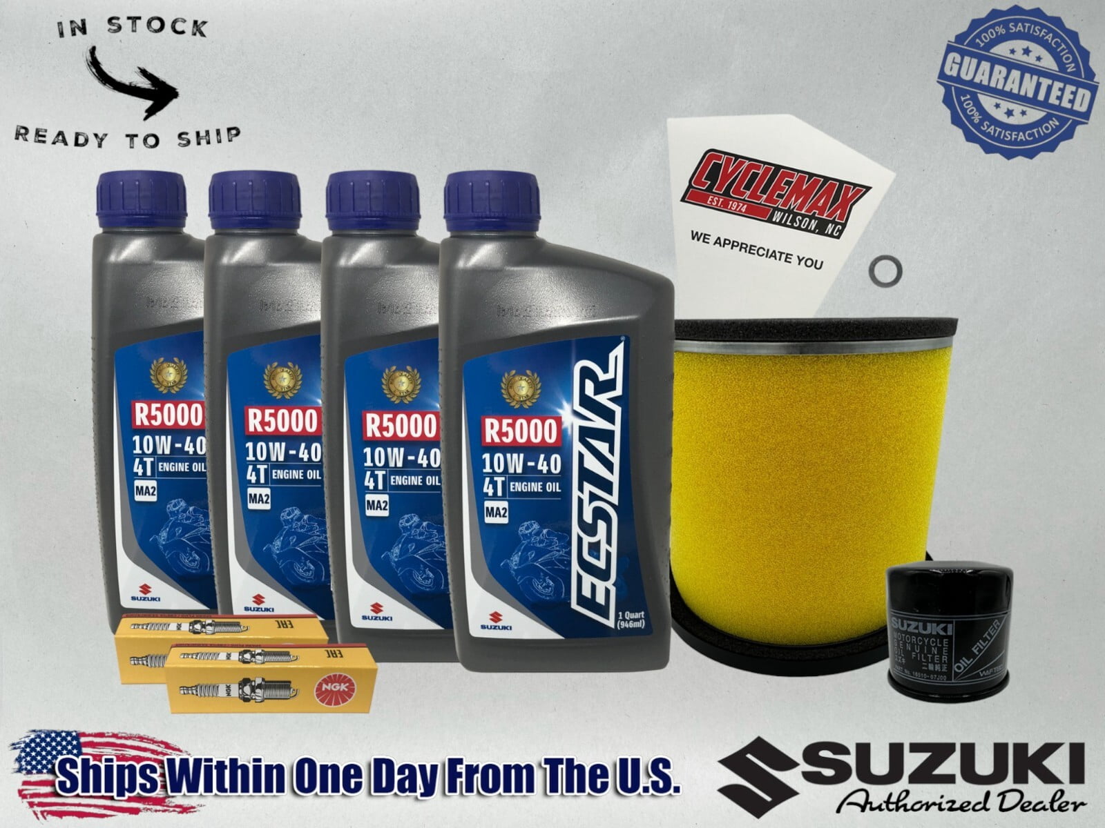Cyclemax Ecstar R5000 Tune-Up Kit fits 2018-2024 Suzuki KINGQUAD 500 LT-A500