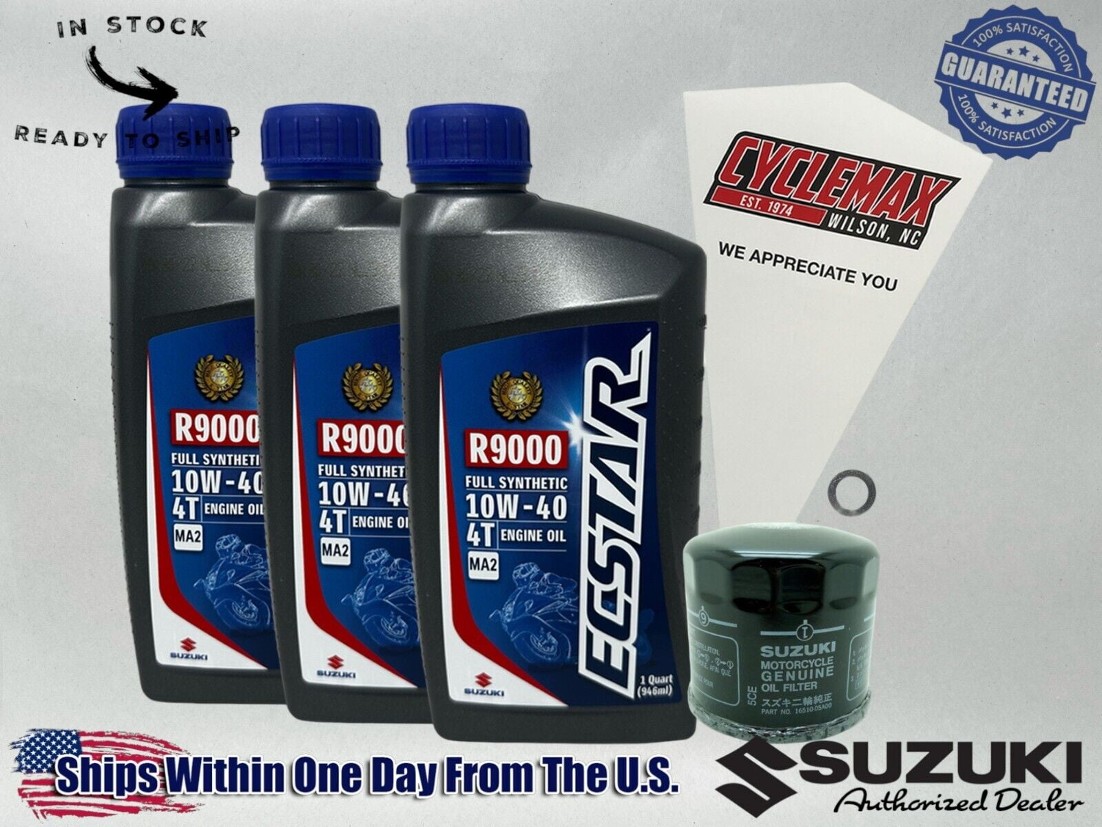 Cyclemax FS Ecstar R9000 Oil Change Kit fits 1985-1986 Suzuki GV700 Madura