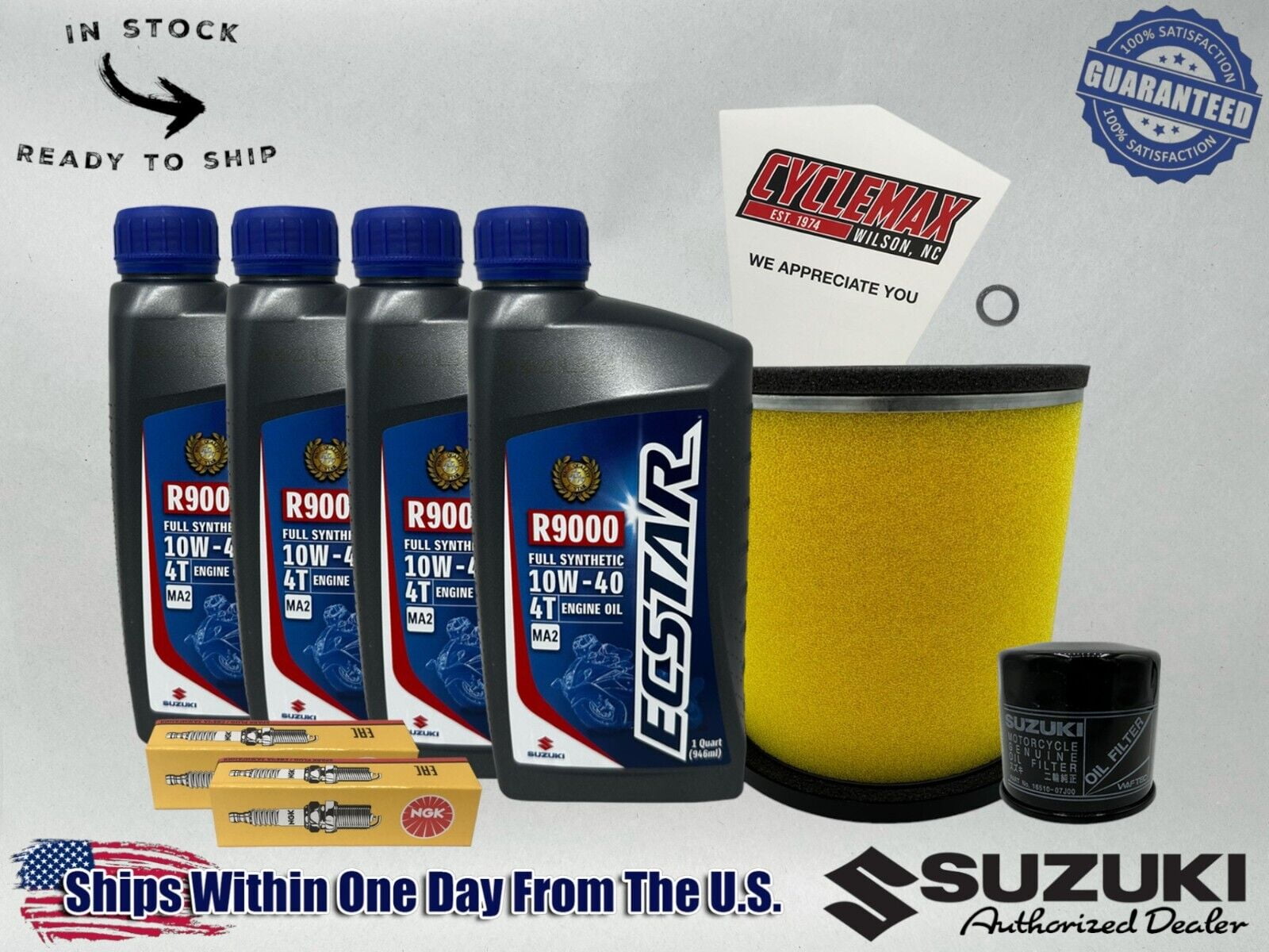 Cyclemax FS Ecstar R9000 Tune-Up Kit fits 2018-2024 Suzuki KINGQUAD 500 LT-A500