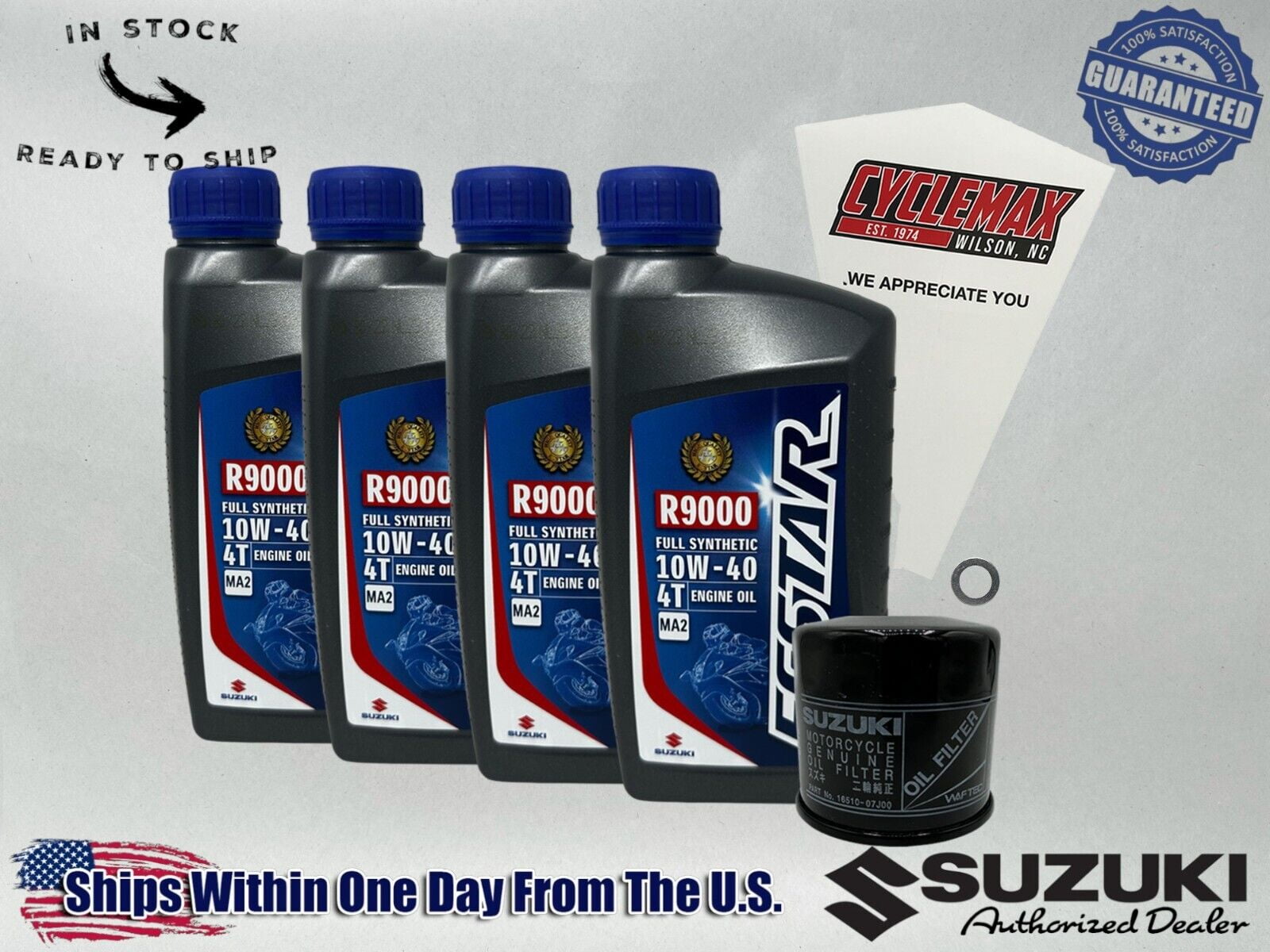 Cyclemax FS R9000 Oil Change Kit fits 2018-2025 Suzuki KINGQUAD 400 LT-A400