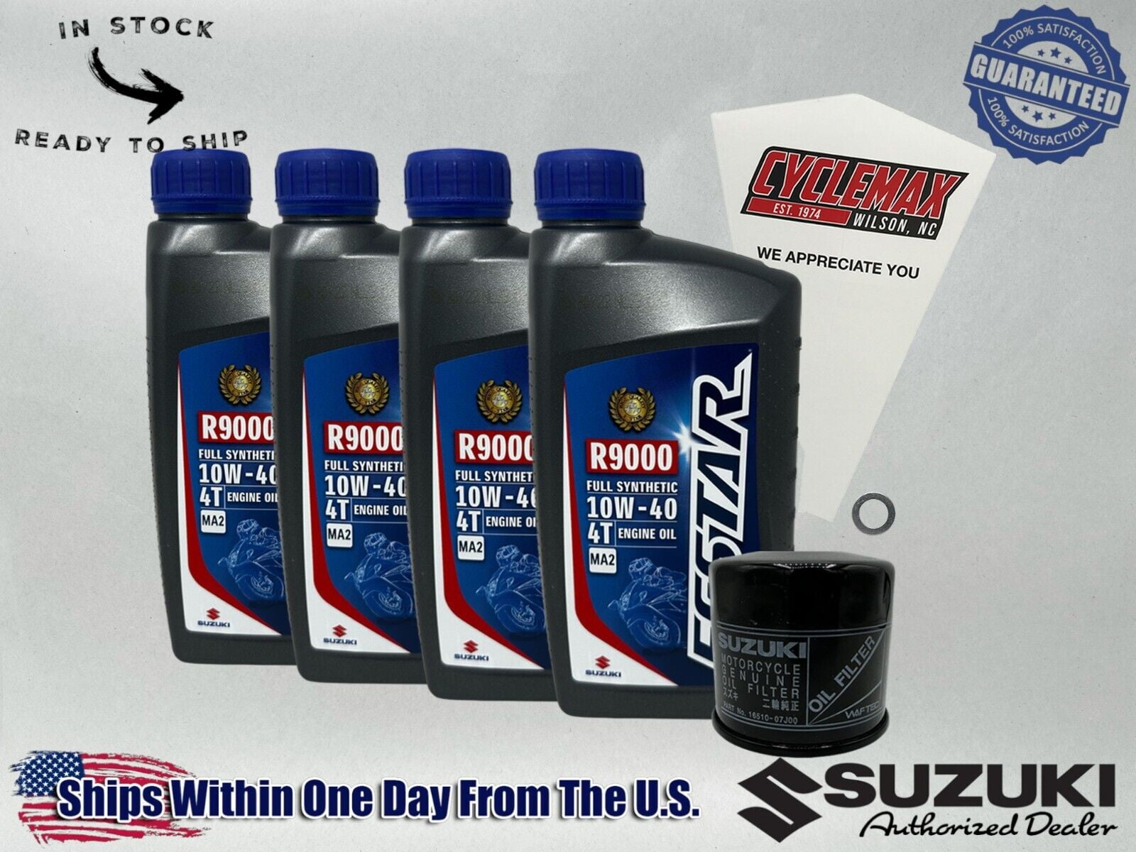 Cyclemax FS R9000 Oil Change Kit fits 2018-2025 Suzuki KINGQUAD 500 LT-A500
