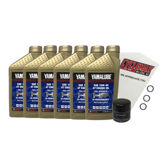 Cyclemax Full Synthetic 10W40 Oil Change Kit fits 2012-2014 Yamaha Roadliner S
