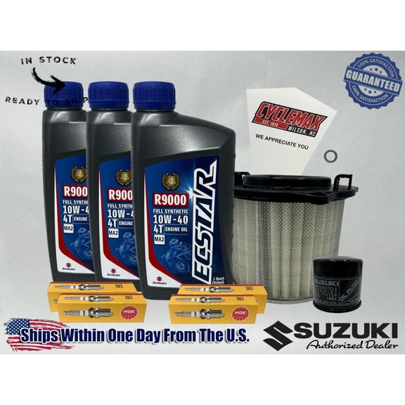 Cyclemax Full-Synthetic Ecstar R9000 Tune-Up Kit fits 1989-1996 Suzuki GSX750
