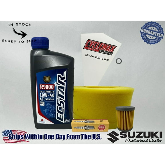 Cyclemax Full-Synthetic Ecstar R9000 Tune-Up Kit fits 1994-1996 Suzuki DR125