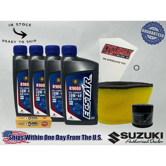 Cyclemax Full-Synthetic Ecstar R9000 Tune-Up Kit fits 1998-2002 Suzuki LT-F500F