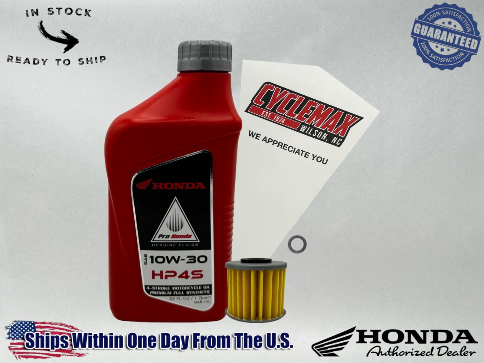 Cyclemax Full Synthetic HP4s Oil Change Kit compatible with 2025 Honda Dax 125