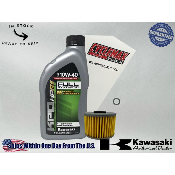 Cyclemax FullSynthetic KPO Oil Change Kit fits 20202024 Kawasaki