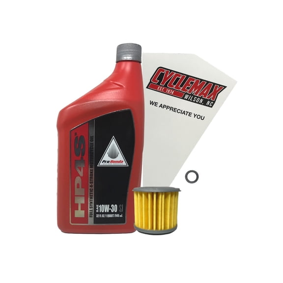 Cyclemax Full Synthetic Oil Change Kit fits 2021-2024 Honda Grom 125
