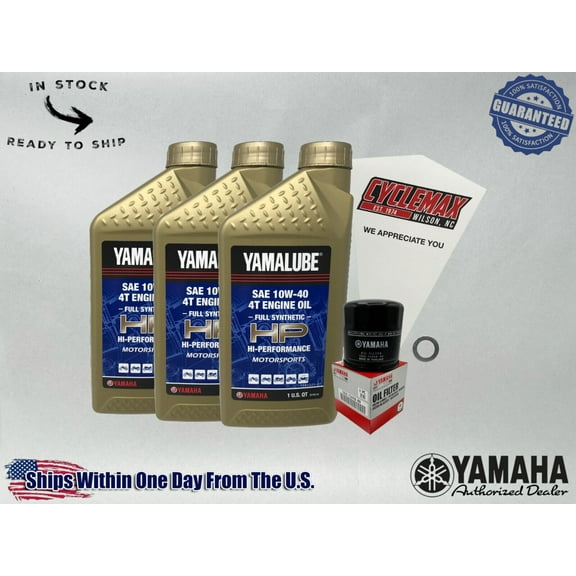 Cyclemax Full Synthetic Oil Change Kit fits 2022-2025 Yamaha YZF-R7