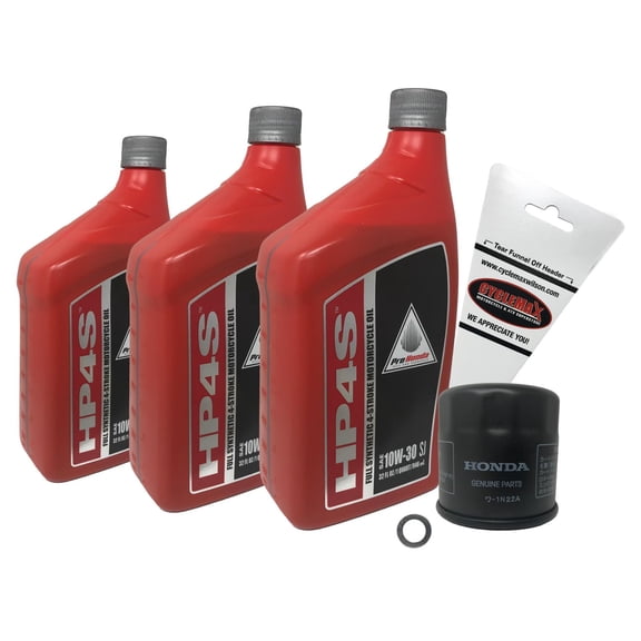 Cyclemax Full Synthetic Oil Change Kit for 2004-2013 Honda VT 750 VT750 Shadow with 10W-30