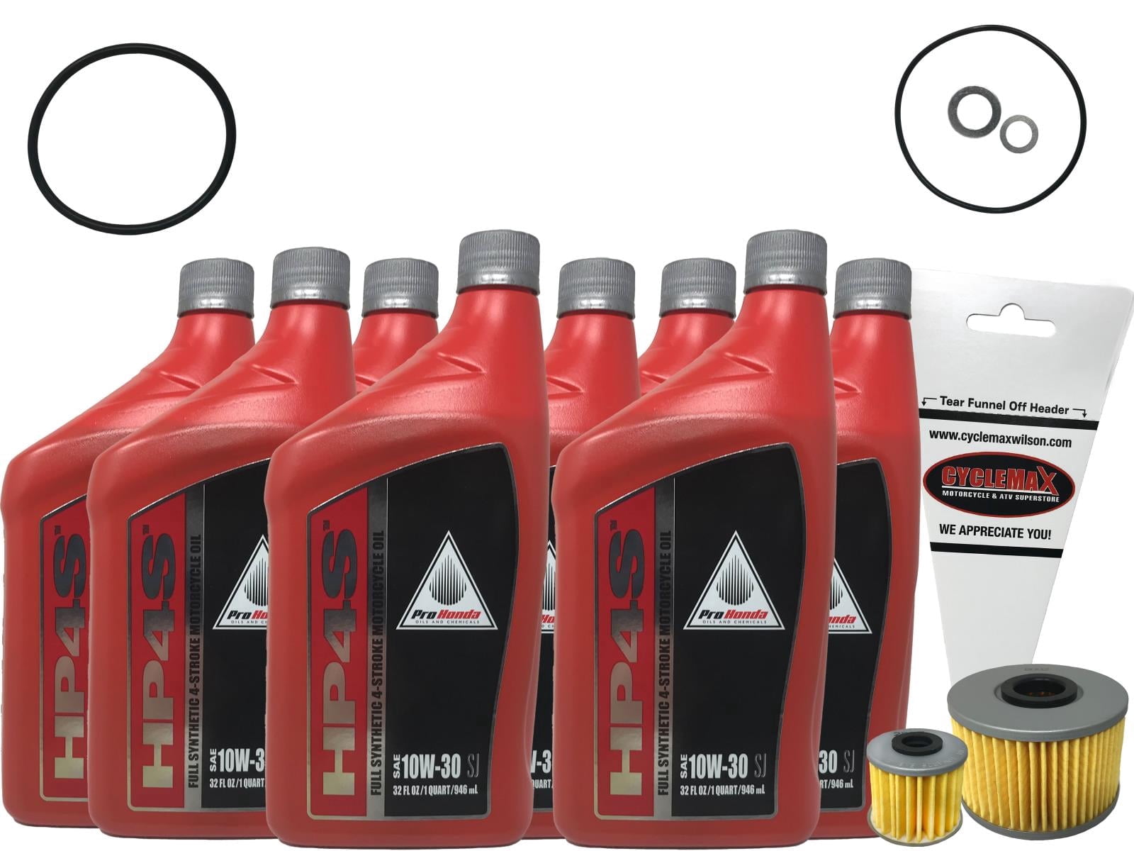 Cyclemax Full Synthetic Oil Change Kit for 2016-2022 Honda Pioneer 1000
