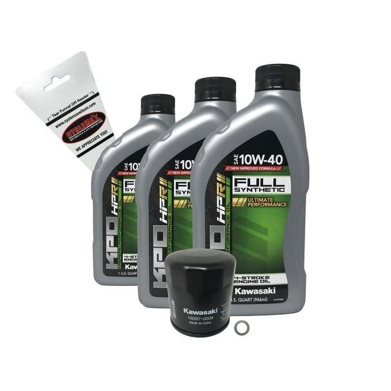 Cyclemax Full Synthetic 10W-40 Oil Change Kit for 2018-2022 Cyclemax Full Synthetic 10W-40 Oil Change Kit for 2018-2022