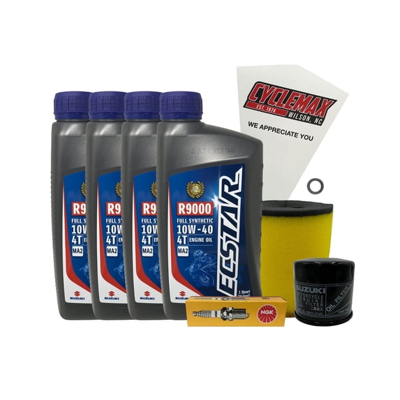 Cyclemax Full Synthetic Tune Up Kit w/ Spark Plug fits 2011-2013 Suzuki LT-A400