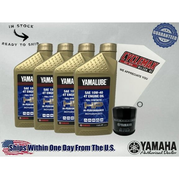 Cyclemax Full-Synthetic Yamalube Oil Change Kit fits 2003-2024 Yamaha FJR1300