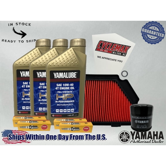 Cyclemax Full-Synthetic Yamalube Tune-Up Kit fits 2009-2017 Yamaha FZ6R