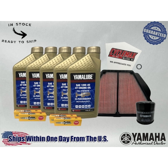 Cyclemax Full-Synthetic Yamalube Tune-Up Kit fits 2020-2024 Yamaha YZFR1