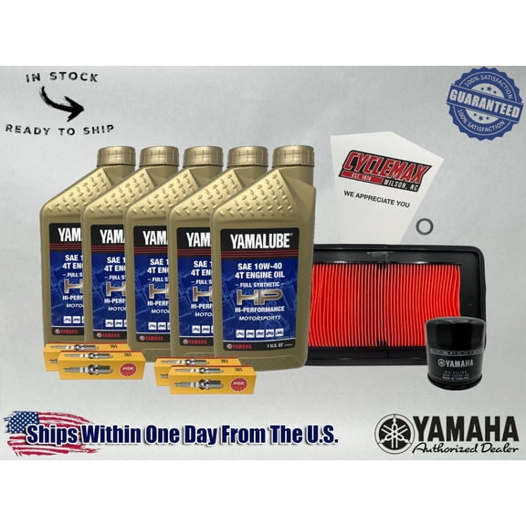 Cyclemax Full-Synthetic Yamalube Tune-Up Kit fits 2022-2024 Yamaha MT10