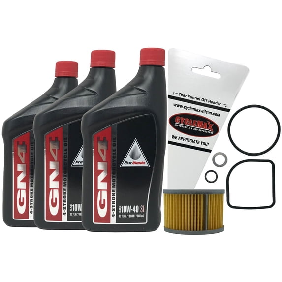 Cyclemax Genuine 1981-1982 Honda GL500 GL 500 Silver Wing 10W-40 Oil Change Kit
