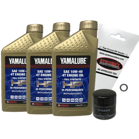 Cyclemax Genuine OEM 2018-2023 Yamaha XSR700 Full Synthetic Oil Change Kit