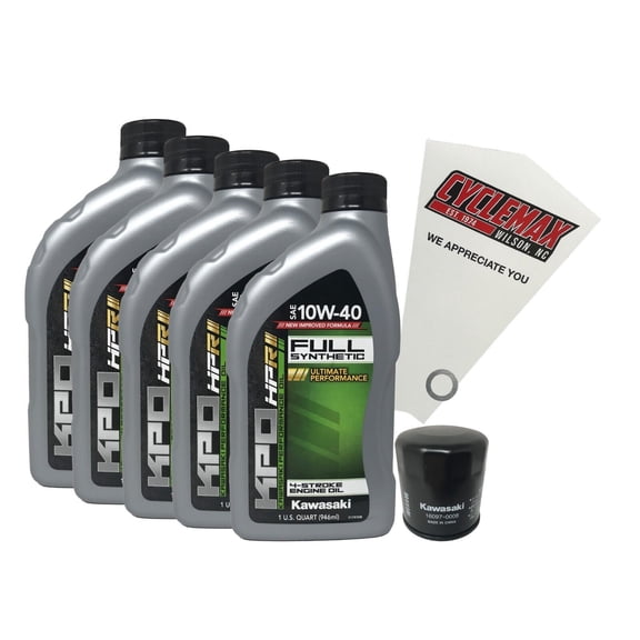 Cyclemax OEM FS 10W-40 Oil Change Kit fits 2008-2022 Kawasaki Concours 14