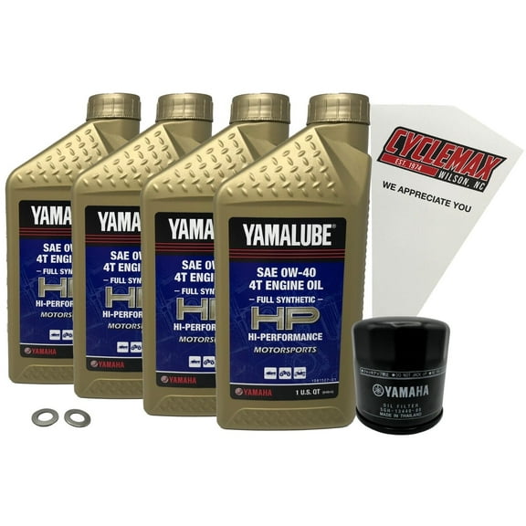 Cyclemax OEM FS Yamalube 0W40 Oil Change Kit 2007-2009 Yamaha RX-1 LE Snowmobile