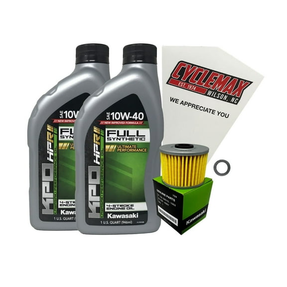 Cyclemax OEM Full Synthetic Oil Change Kit fits 2008-2014 Kawasaki KFX 450R