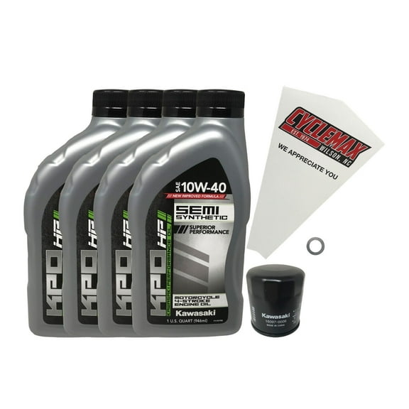 Cyclemax OEM SS 10W-40 Oil Change Kit fits 2006-2023 Kawasaki Vulcan 900