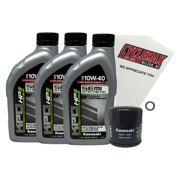 Cyclemax OEM Semi Synthetic Oil Change Kit fits 2004-2011 Kawasaki KFX 700