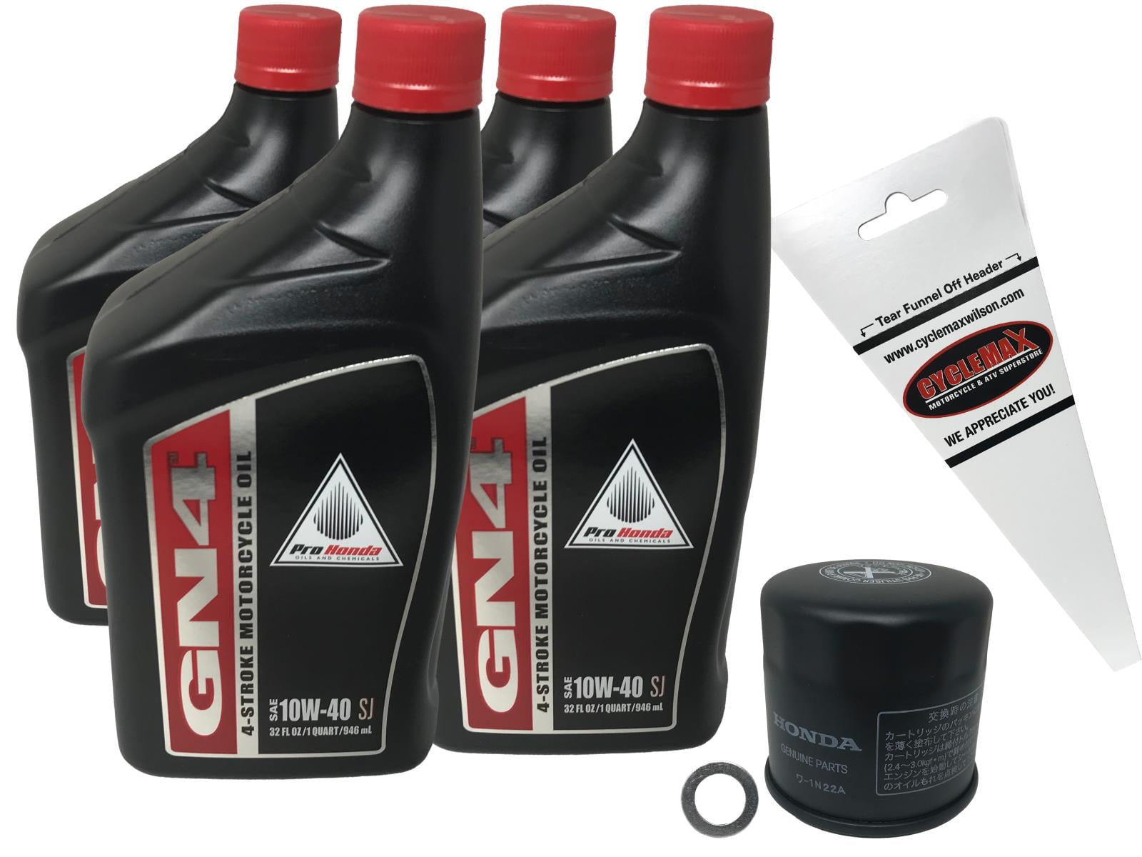 Cyclemax Oil Change Kit for 1989-2007 VT 1100 with 10W-40