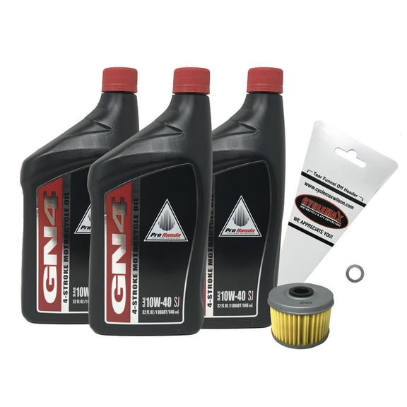 Cyclemax Oil Change Kit for 1998-2004 Honda TRX 450 TRX450 Foreman ATV with 10W-40 Oil