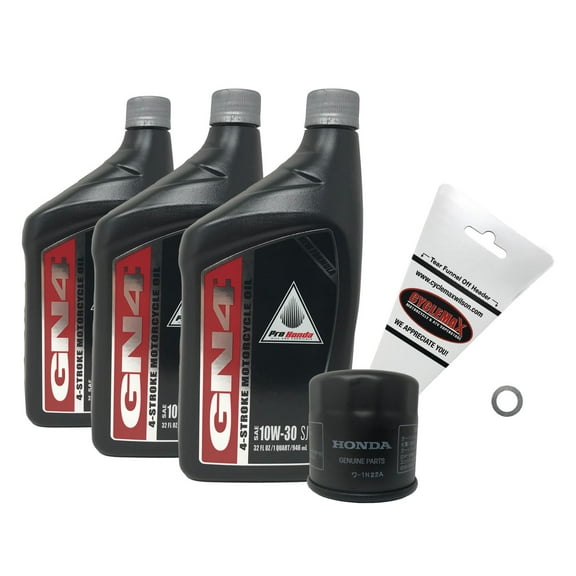 Cyclemax Oil Change Kit for 1999-2007 Honda VT 600 VT600 Shadow VLX with 10W-30 Oil