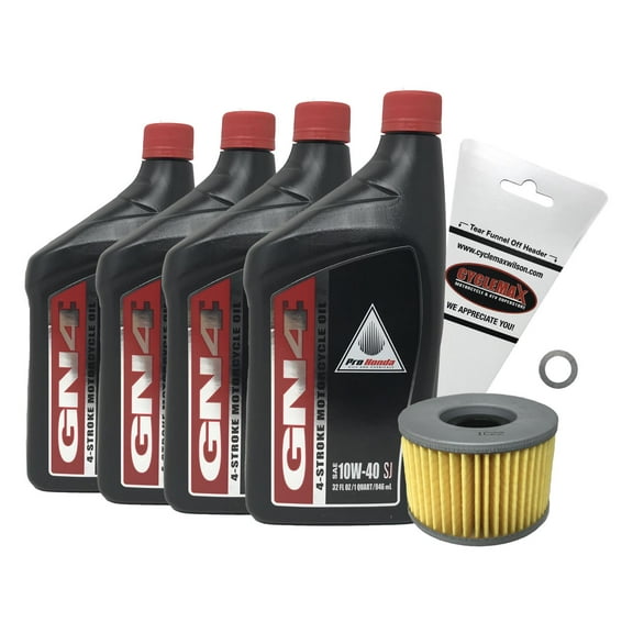 Cyclemax Oil Change Kit for 2006-2014 Honda TRX 680 TRX680 TRX680FA Rincon ATV with 10W-40