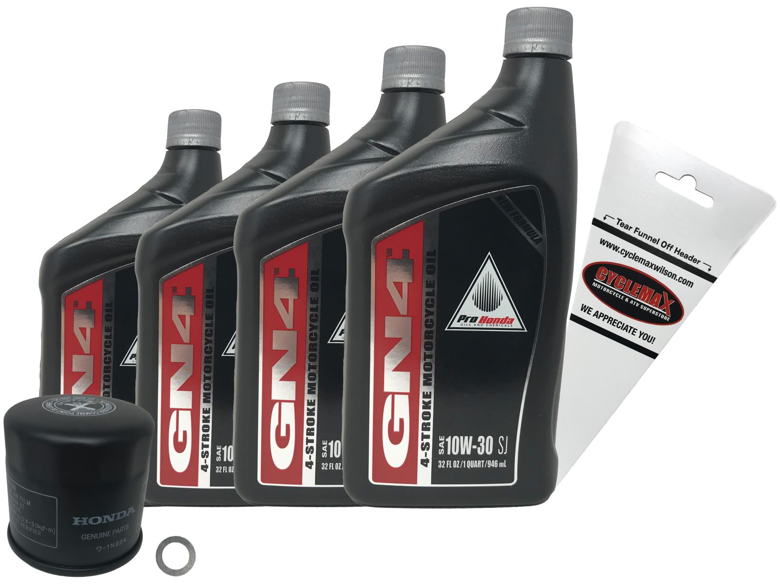 Cyclemax Oil Change Kit for 2013-2022 CBR 500 R with 10W-30 Oil