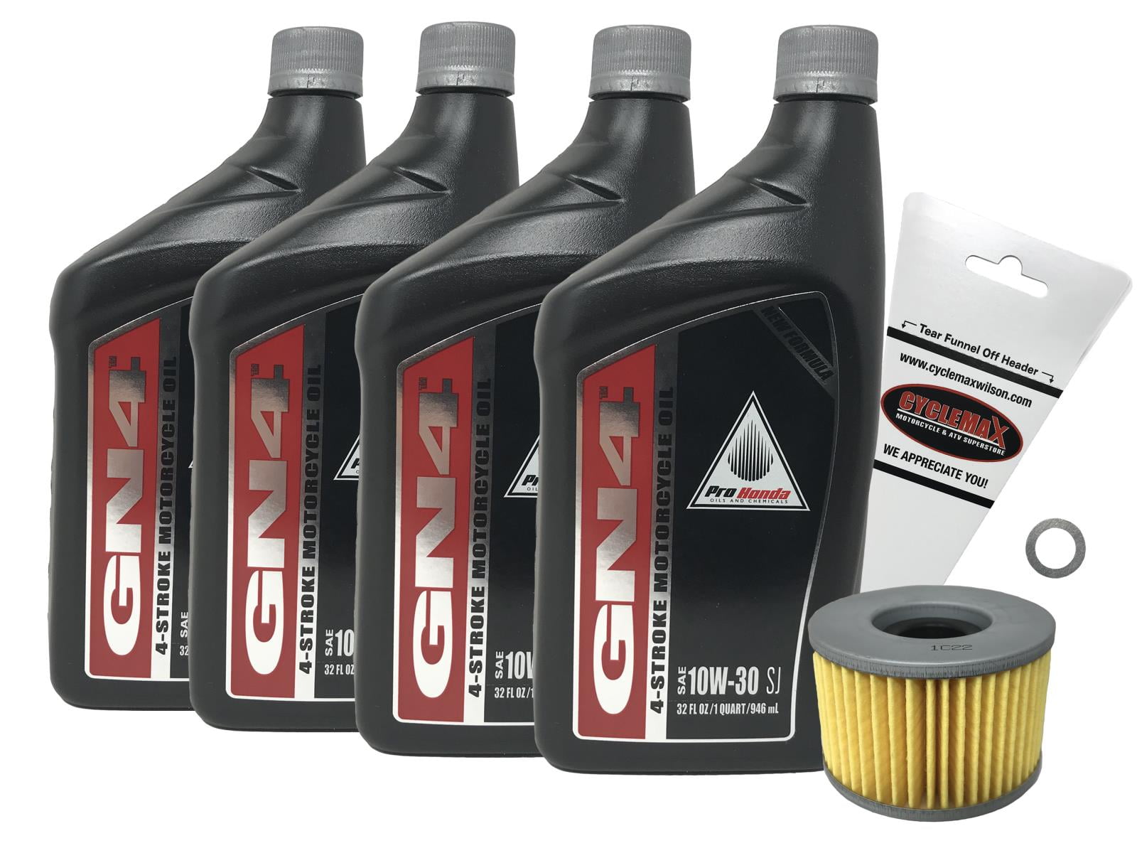 Cyclemax Oil Change Kit for 2014-2023 Honda Pioneer 700 with 10W-30