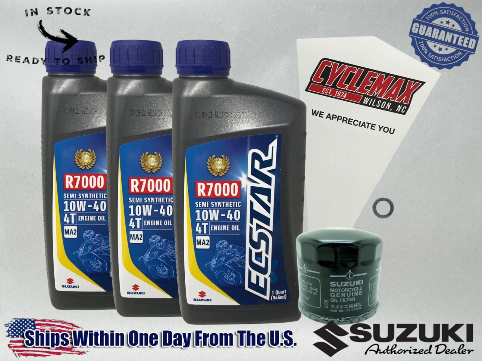 Cyclemax SS Ecstar R7000 Oil Change Kit fits 1985-1986 Suzuki GV1200 Madura