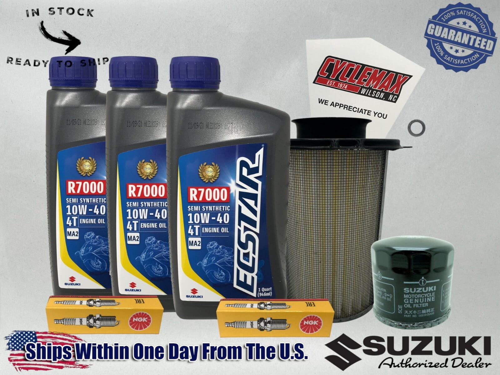 Cyclemax SS Ecstar R7000 Tune-Up Kit fits 1985-1986 Suzuki GV700 Madura