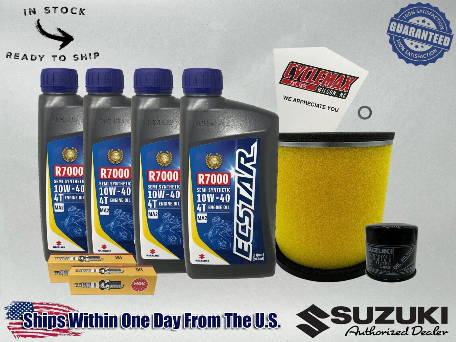 Cyclemax SS Ecstar R7000 Tune-Up Kit fits 2018-2025 Suzuki KINGQUAD 500 LT-A500