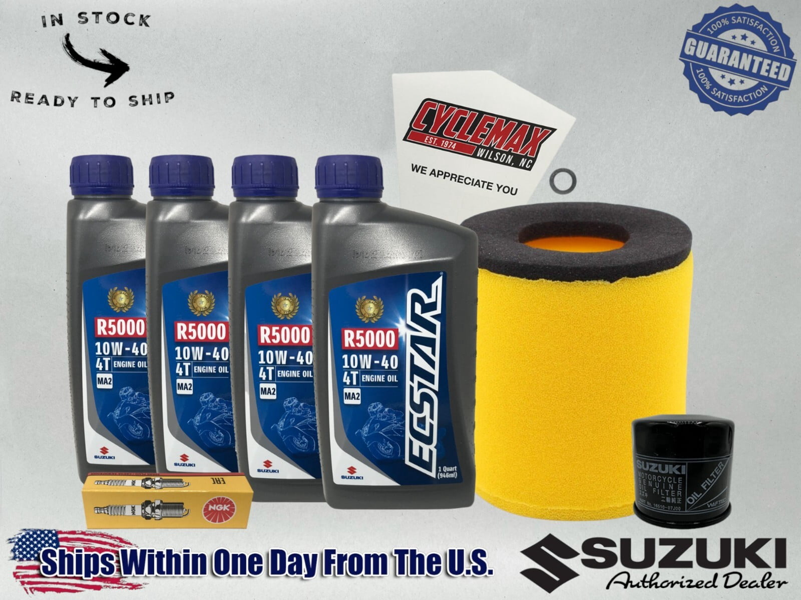 Cyclemax SS Ecstar R7000 Tune-Up Kit fits 2018-2024 Suzuki KINGQUAD 400 LT-A400