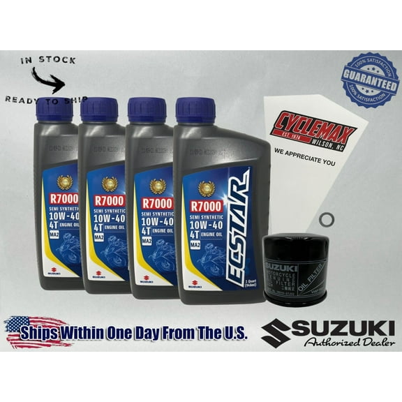 Cyclemax SS R7000 Oil Change Kit fits 2018-2024 Suzuki KINGQUAD 750 LT-A750