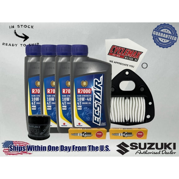 Cyclemax Semi-Synthetic Ecstar R7000 Tune-Up Kit compatible with 2005-2022 Suzuki Boulevard C50