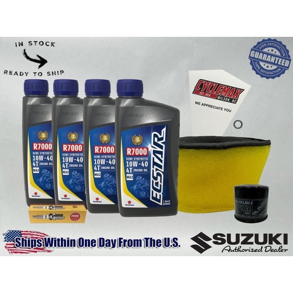 Cyclemax Semi-Synthetic Ecstar R7000 Tune-Up Kit fits 1998-2002 Suzuki LT-F500F