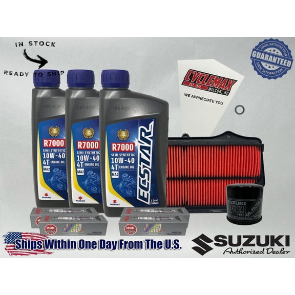 Cyclemax Semi-Synthetic Ecstar R7000 Tune-Up Kit fits 2011-2024 Suzuki GSX-R750