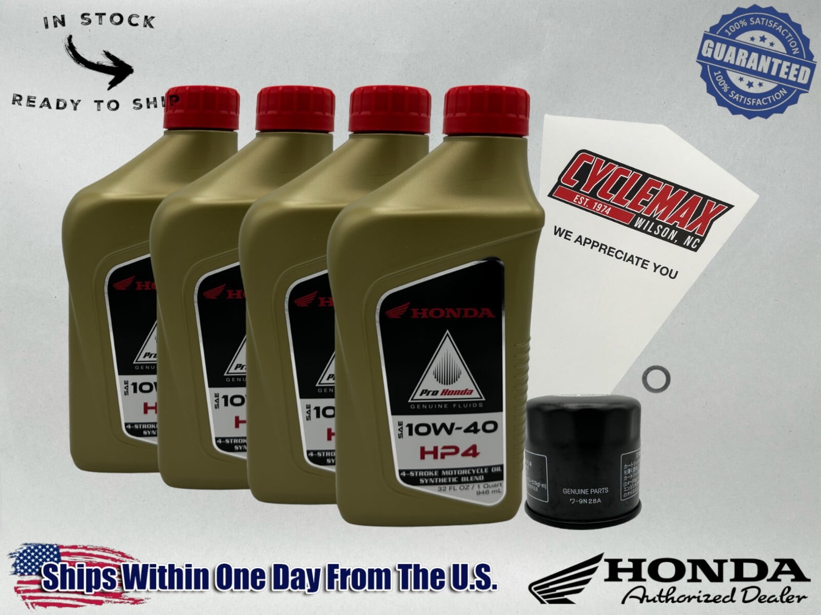 Cyclemax Semi-Synthetic HP4 Oil Change Kit fits 1988-2000 Honda GL1500