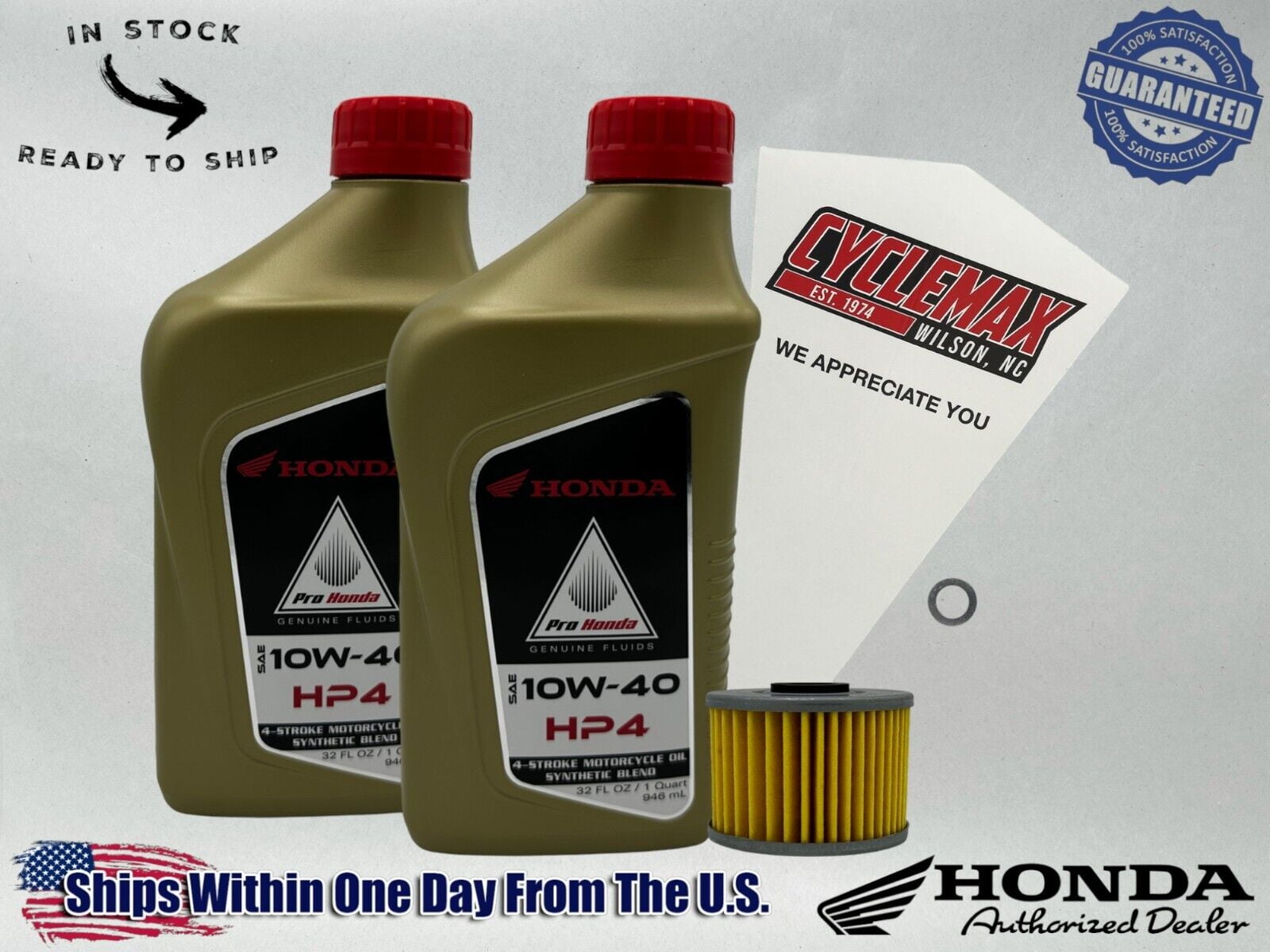 Cyclemax SemiSynthetic HP4 Oil Change Kit fits 19962004 Honda XR400R
