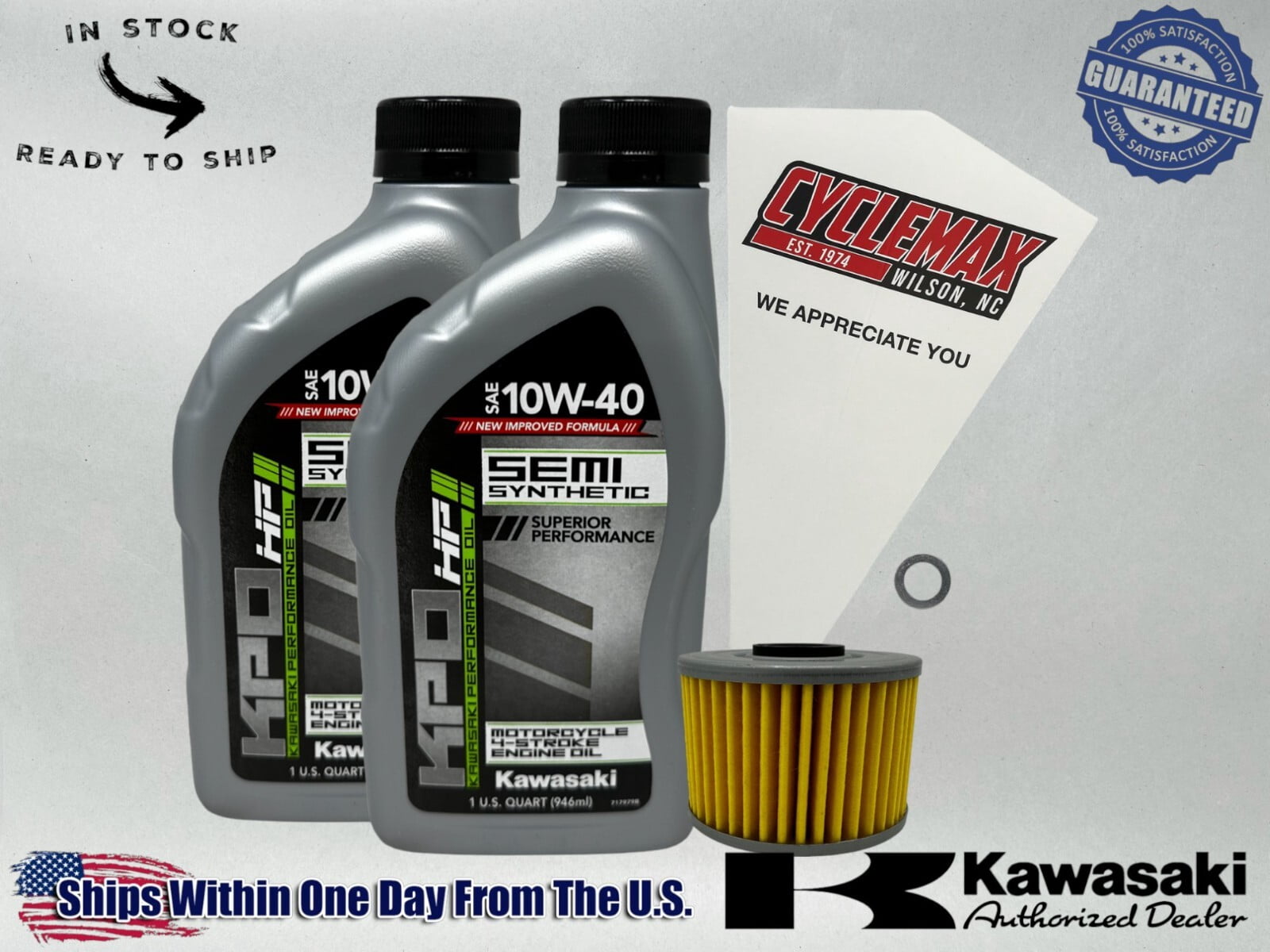 Cyclemax Semi-Synthetic KPO Tune-Up Kit fits 2018-2020 Kawasaki KLX250